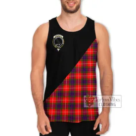 Abernethy Tartan Men's Tank Top with Family Crest and Military Logo Style