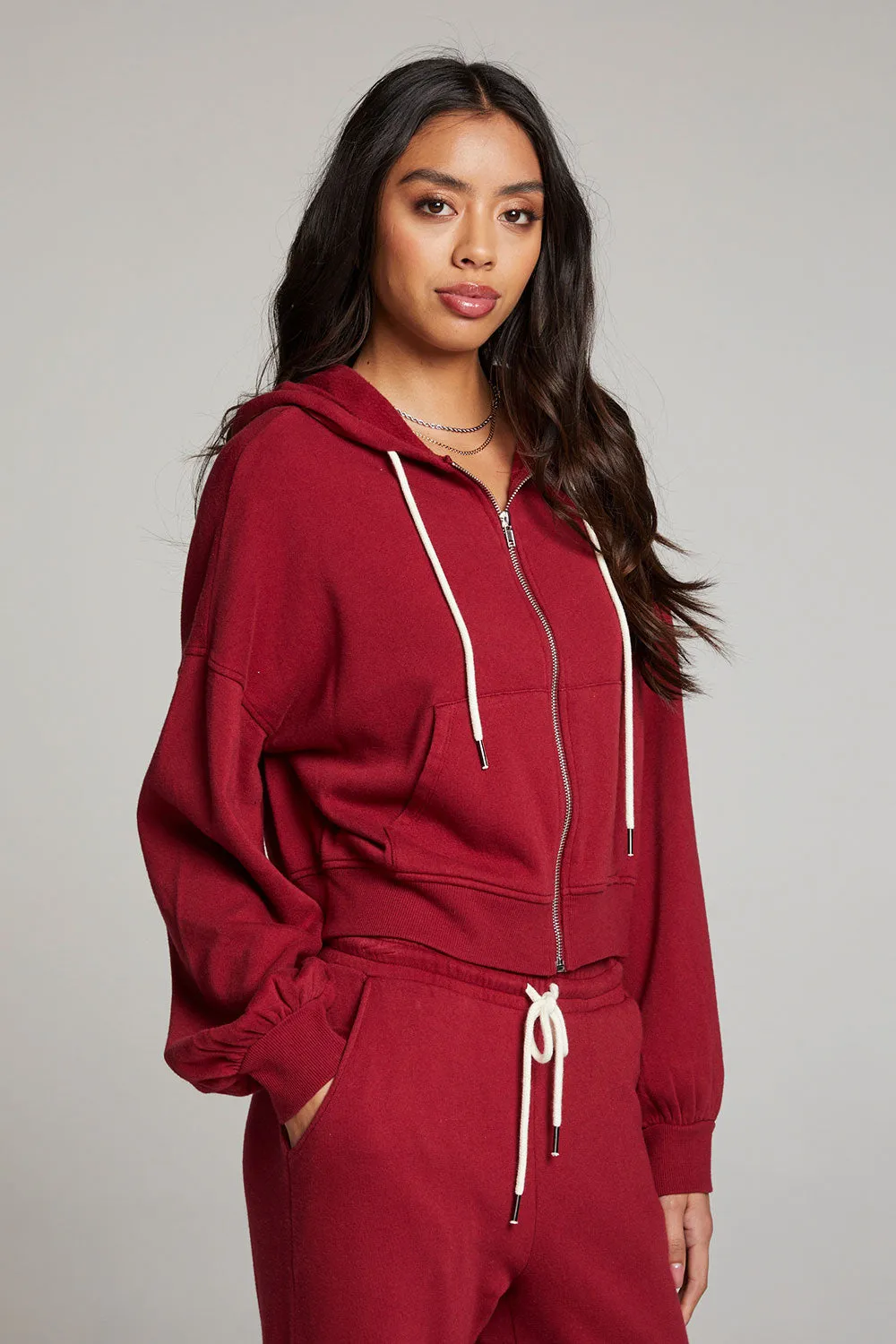 Abilenee Blood Red Zip Up