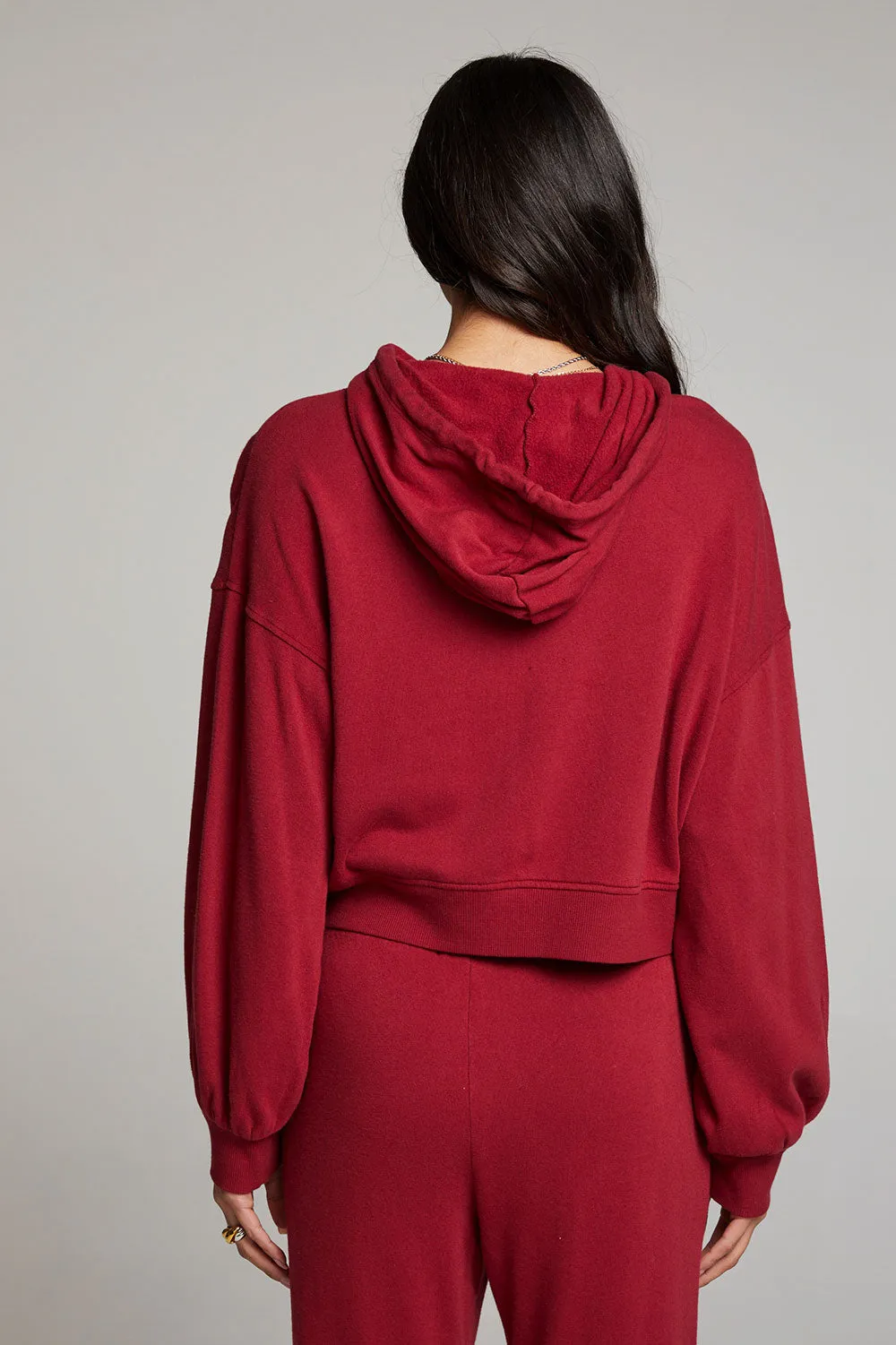 Abilenee Blood Red Zip Up