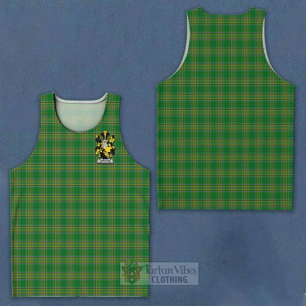 Abraham Irish Clan Tartan Men's Tank Top with Coat of Arms