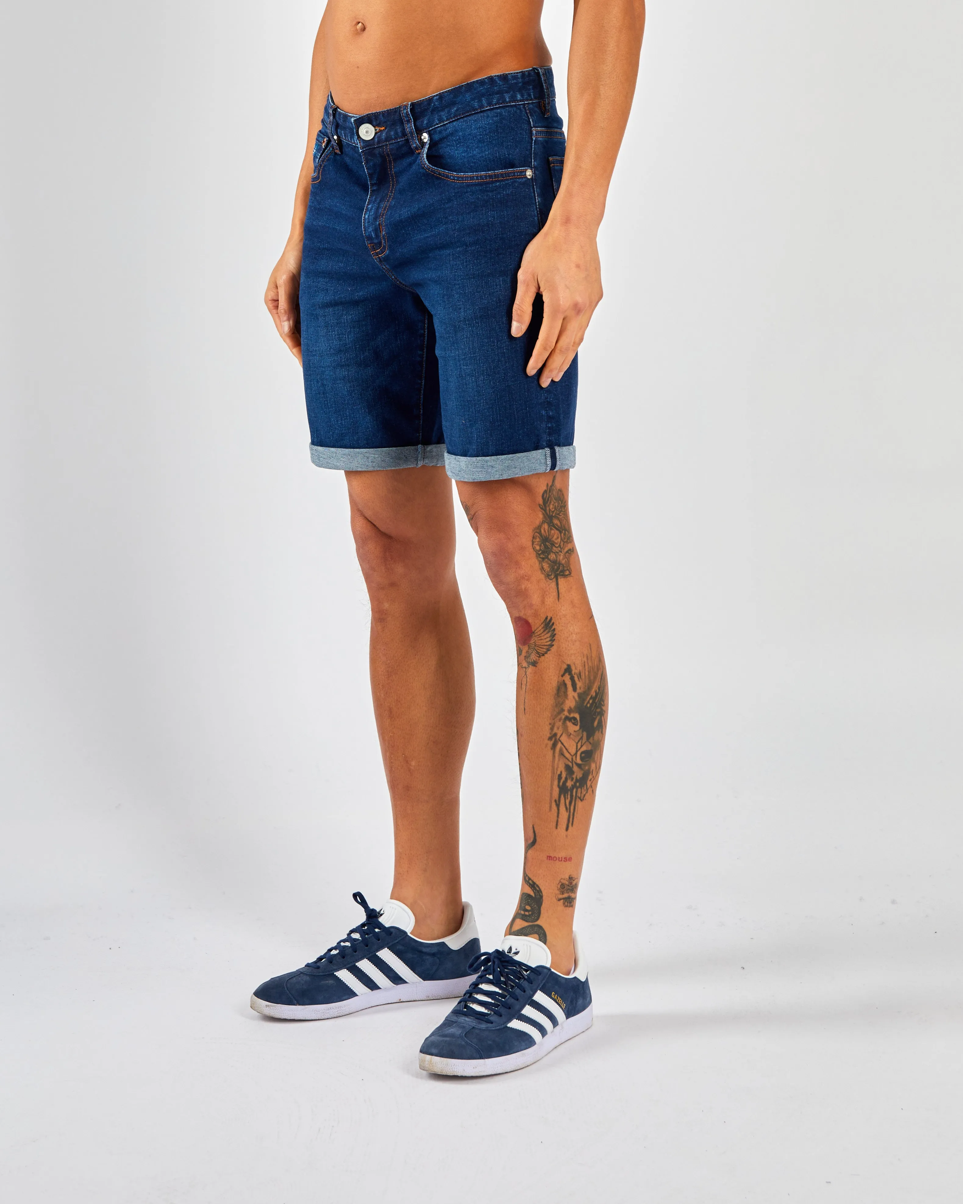 Ace Denim Short Dark Blue