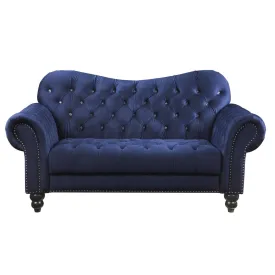 Acme Furniture Iberis Loveseat in Navy Velvet 53407