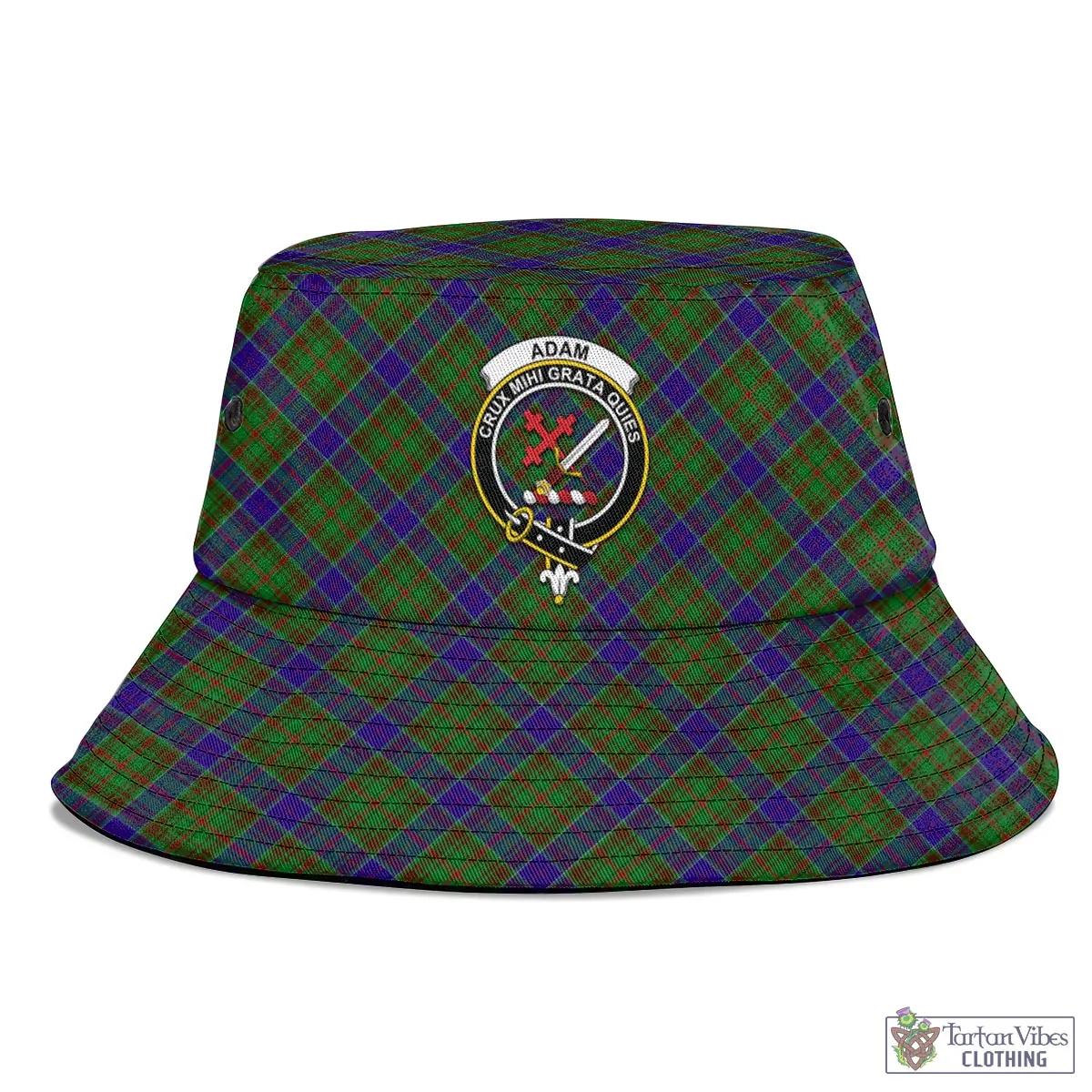 Adam Tartan Bucket Hat with Family Crest