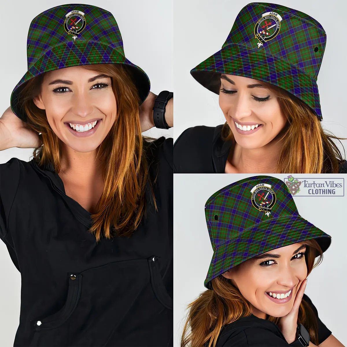 Adam Tartan Bucket Hat with Family Crest