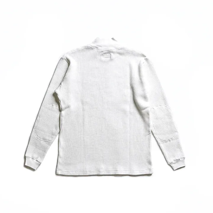 Addict Clothes - Heavy Weight Waffle Moc Neck Crew - Off White