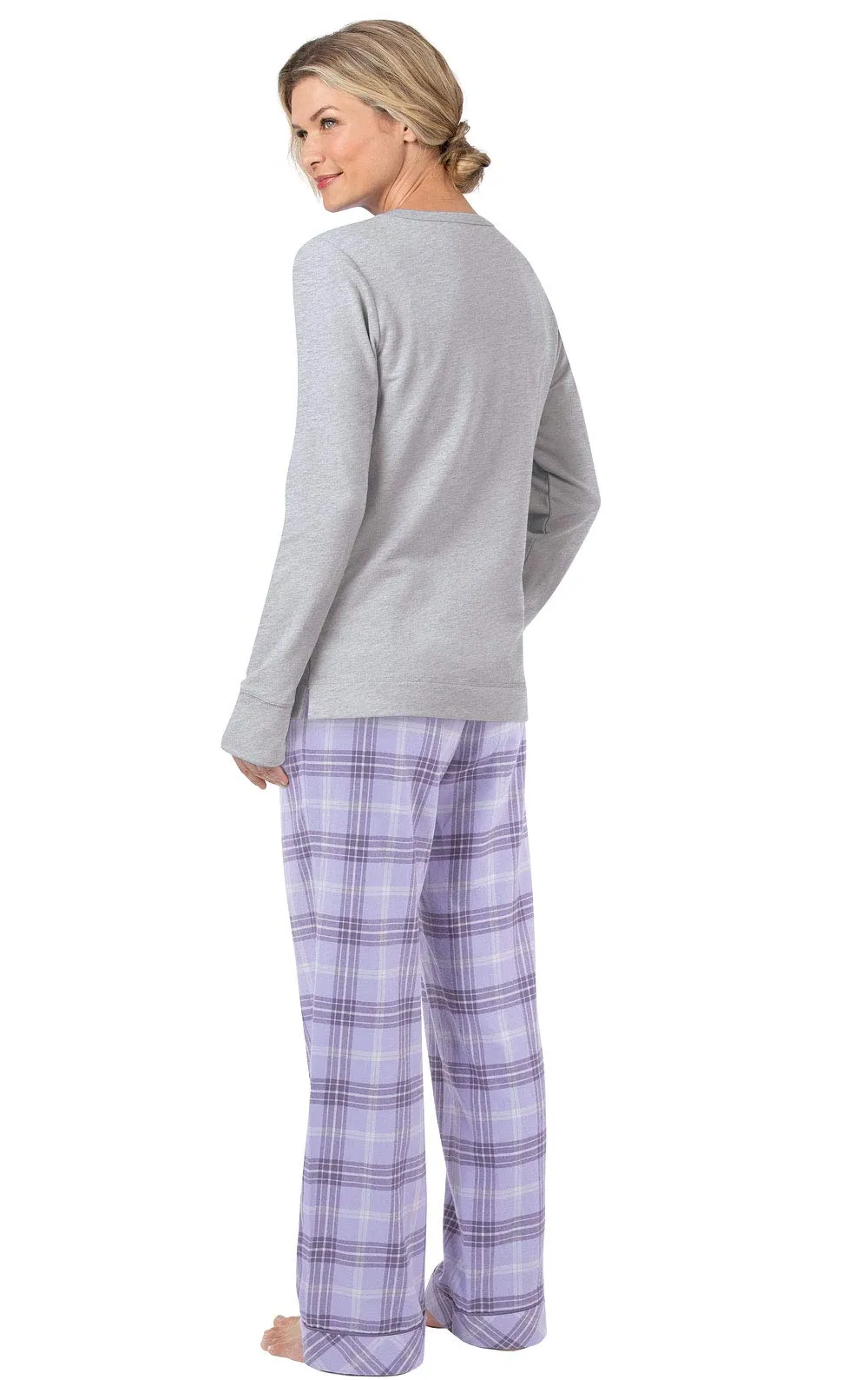 Addison Meadow Flannel Pajamas Women Pajama Set for Women Lavender Small 4 to 6