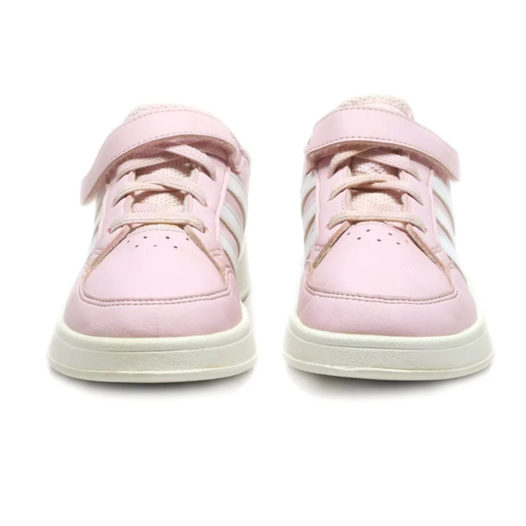 Adidas Breaknet Sneakers Leather Pink Colour For Kids