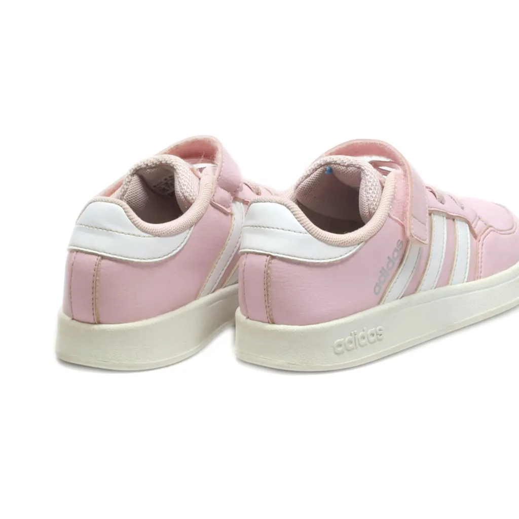 Adidas Breaknet Sneakers Leather Pink Colour For Kids