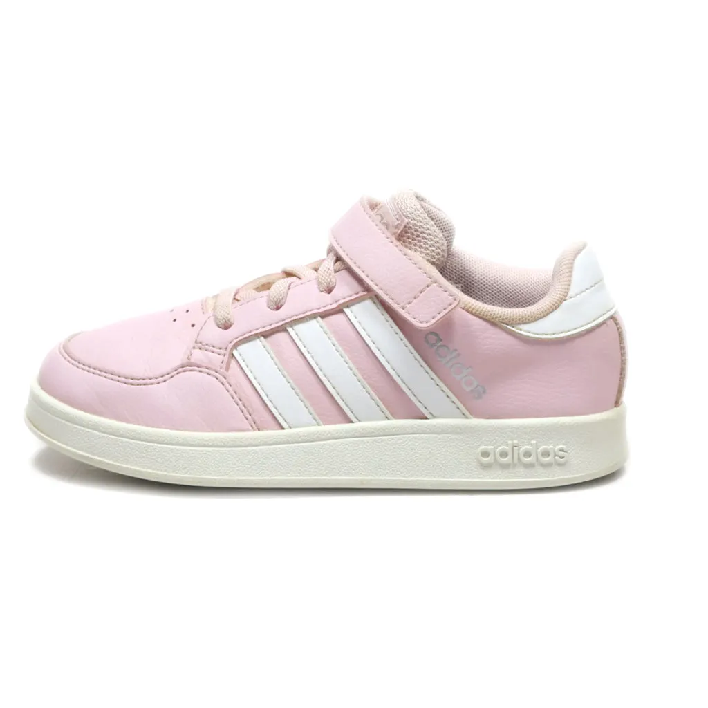 Adidas Breaknet Sneakers Leather Pink Colour For Kids