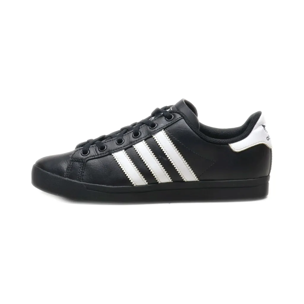 Adidas Coast Star J Sneakers Leather Black Colour For Kids