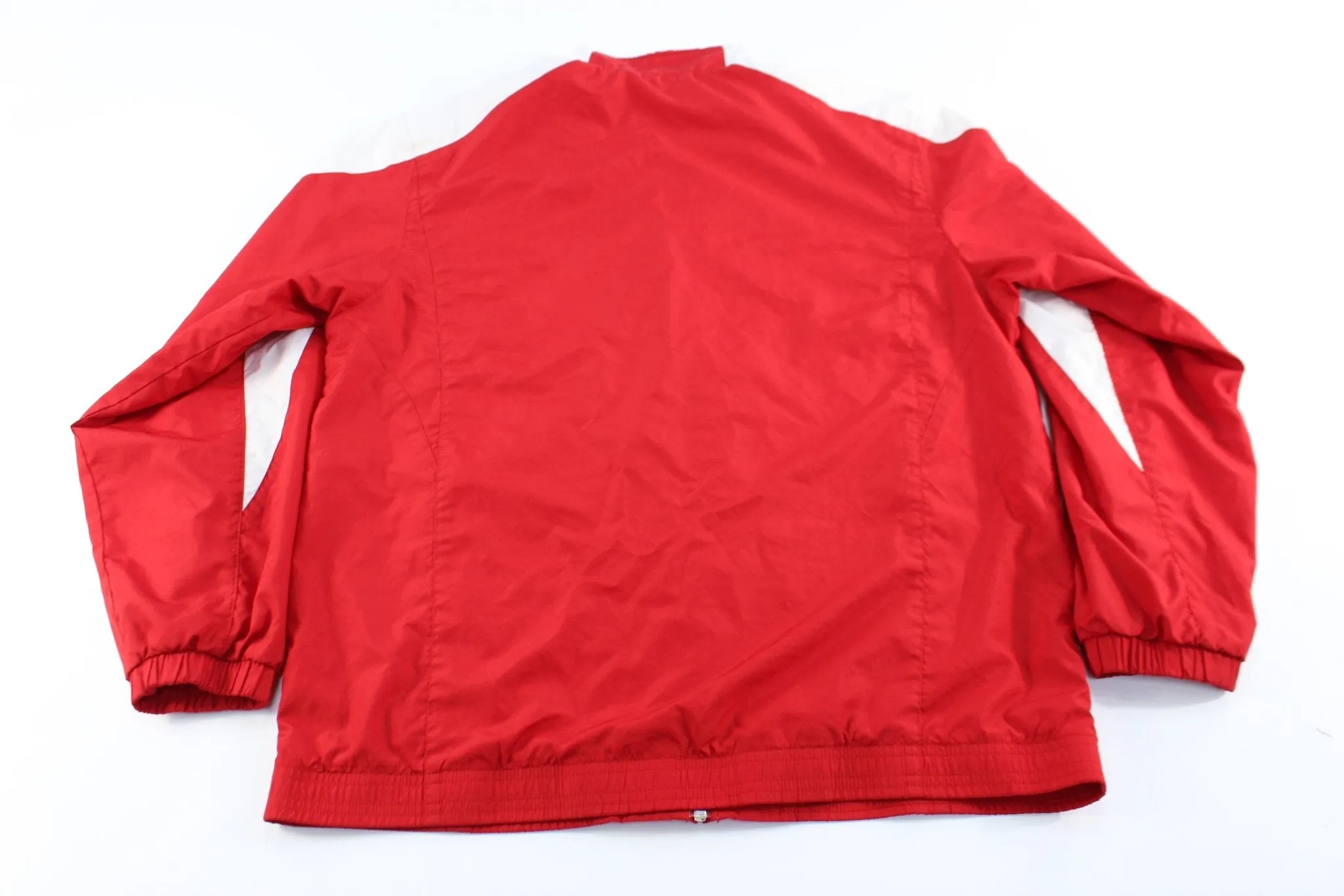 Adidas Embroidered Logo Red & White Zip Up Jacket