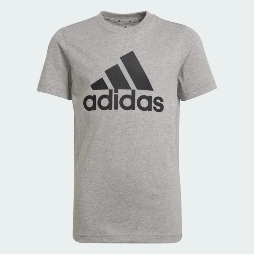 Adidas Essentials Boys Lifestyle T-Shirt Grey/Black