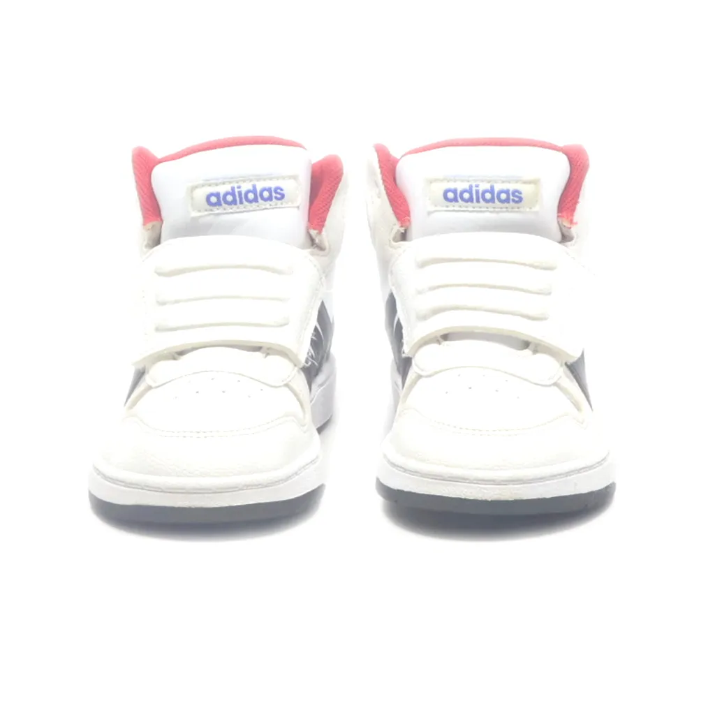 Adidas Hoops Mid 2.0 Sneakers Leather White Colour For Kids