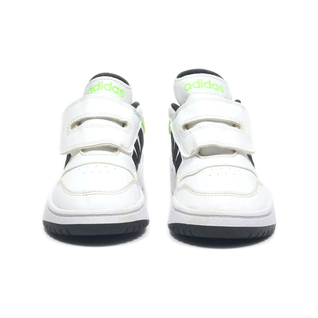 Adidas Hoops Sneakers Leather White Colour For Kids