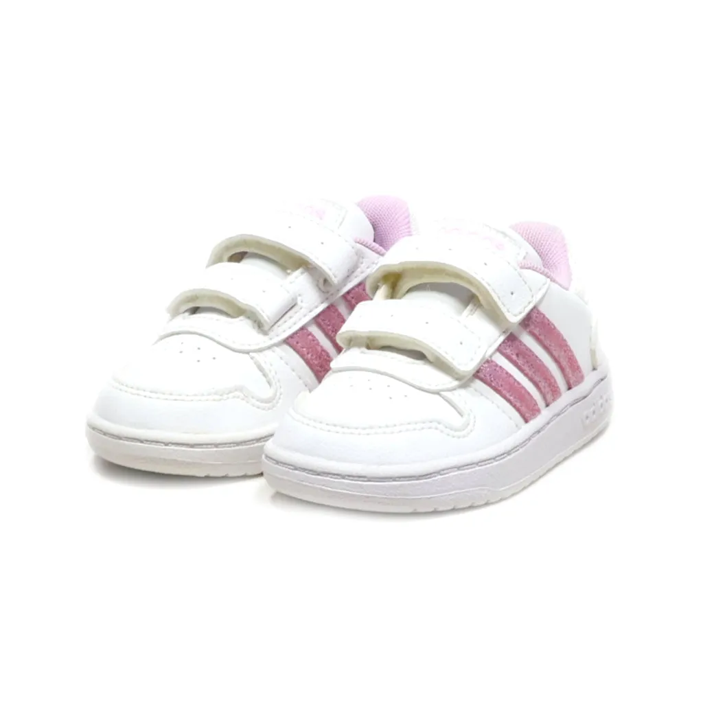 Adidas Neo Hoops Sneakers Leather White Colour For Kids