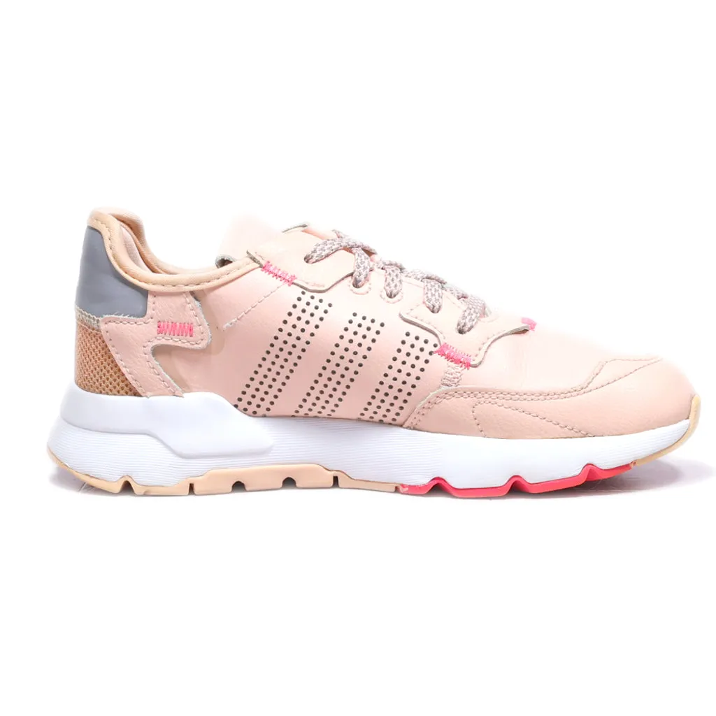 Adidas Nite Jogger C Sneakers Leather Pink Colour For Kids