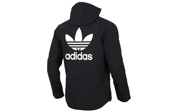 adidas originals windbreaker Hooded Jacket Black