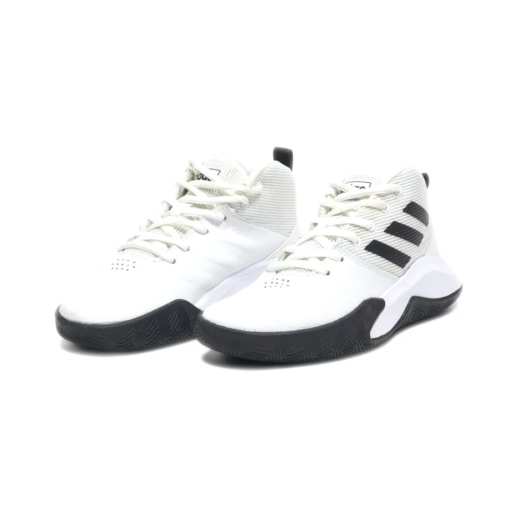 Adidas Ownthegame Sport Shoes Fabric White Colour For Kids