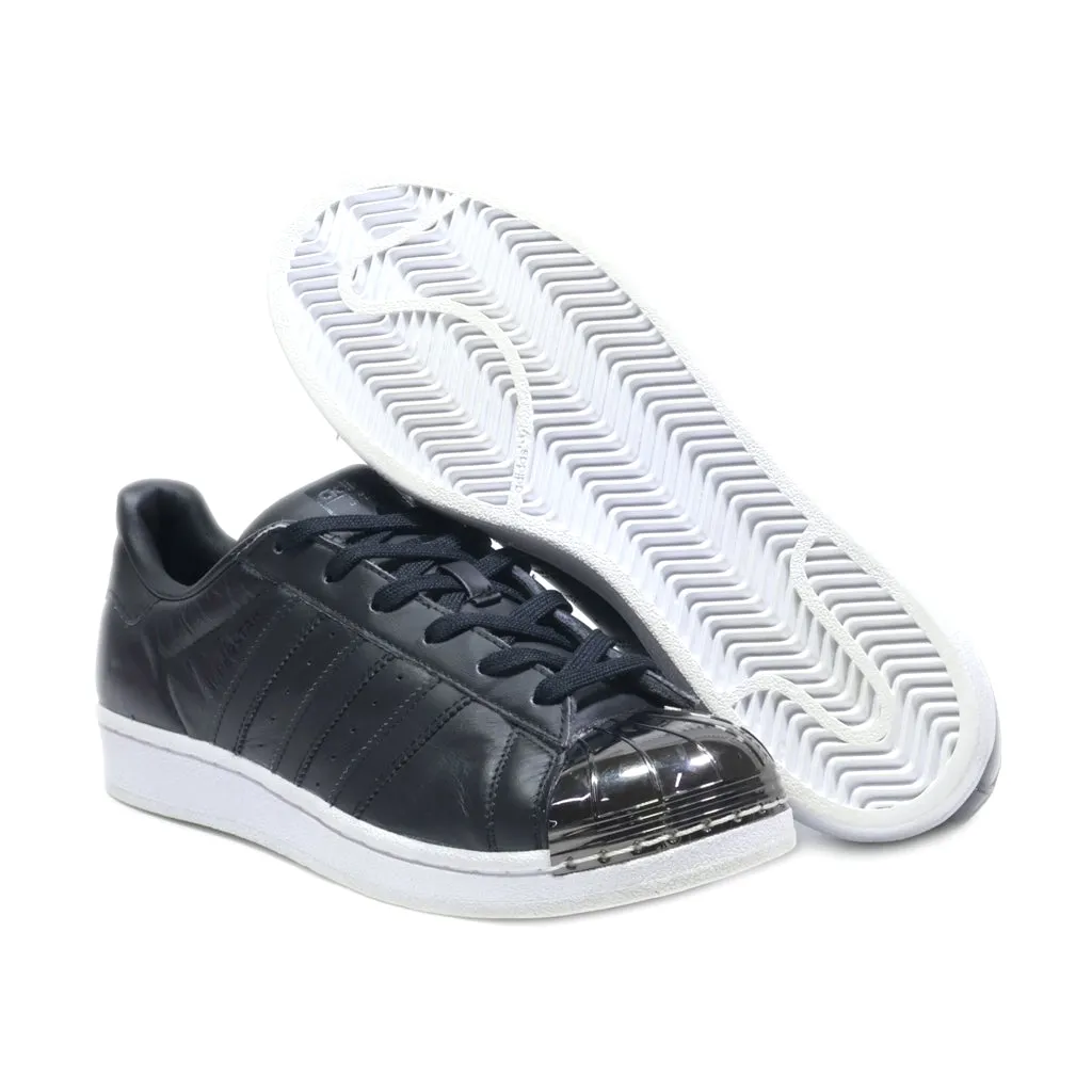 Adidas Superstar Low-Top Sneakers Leather Black Colour For Women