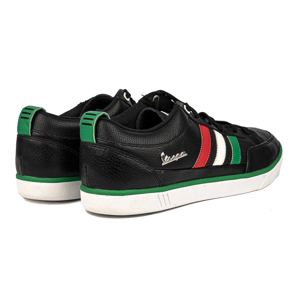 Adidas Vespa Pk Lo Low-Top Sneakers Leather Black Colour For Men