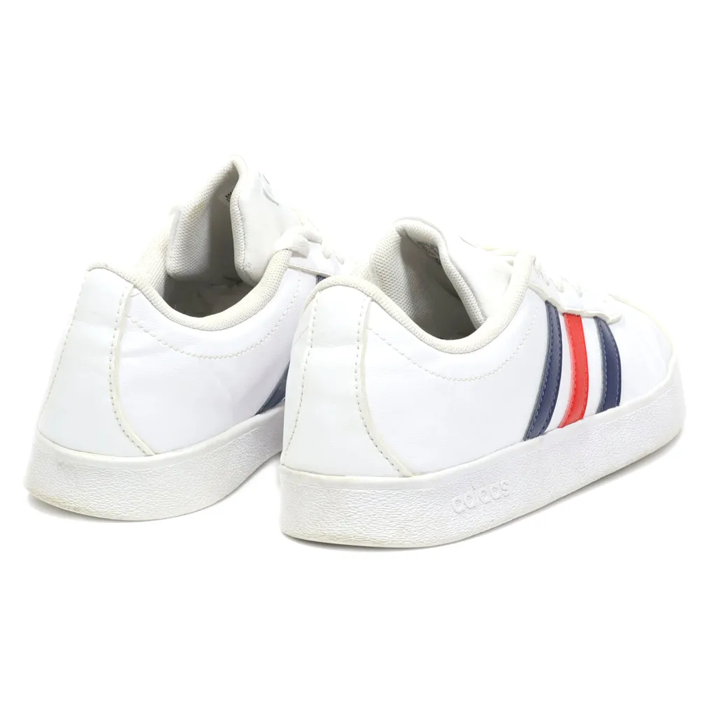 Adidas Vl Court Low-Top Sneakers Pu Leather White Colour For Women