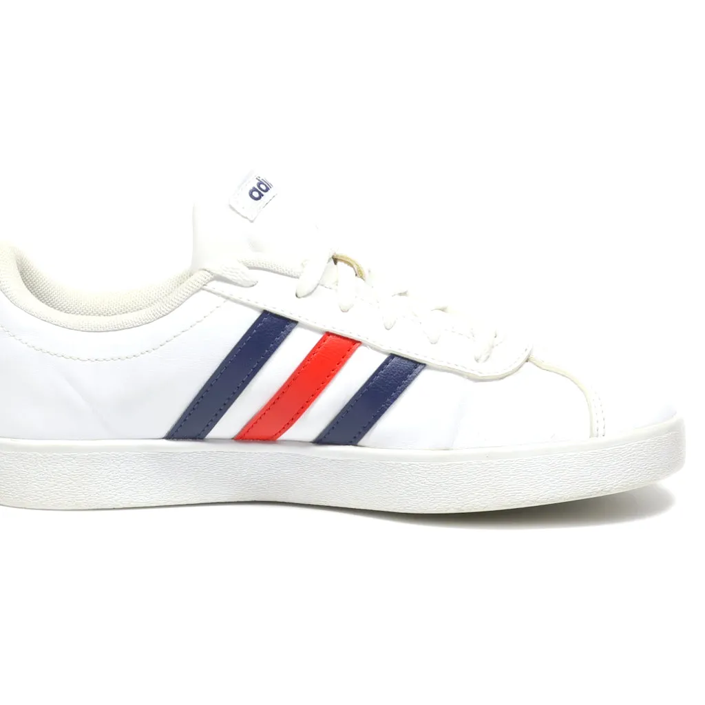 Adidas Vl Court Low-Top Sneakers Pu Leather White Colour For Women