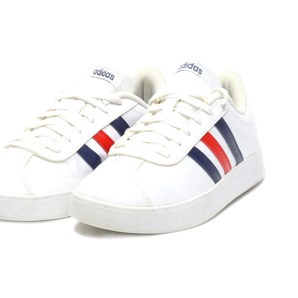 Adidas Vl Court Low-Top Sneakers Pu Leather White Colour For Women