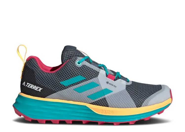 Adidas WMNS TERREX TWO GORE-TEX TRAIL 'HI RES AQUA GOLD' sneakers, blue