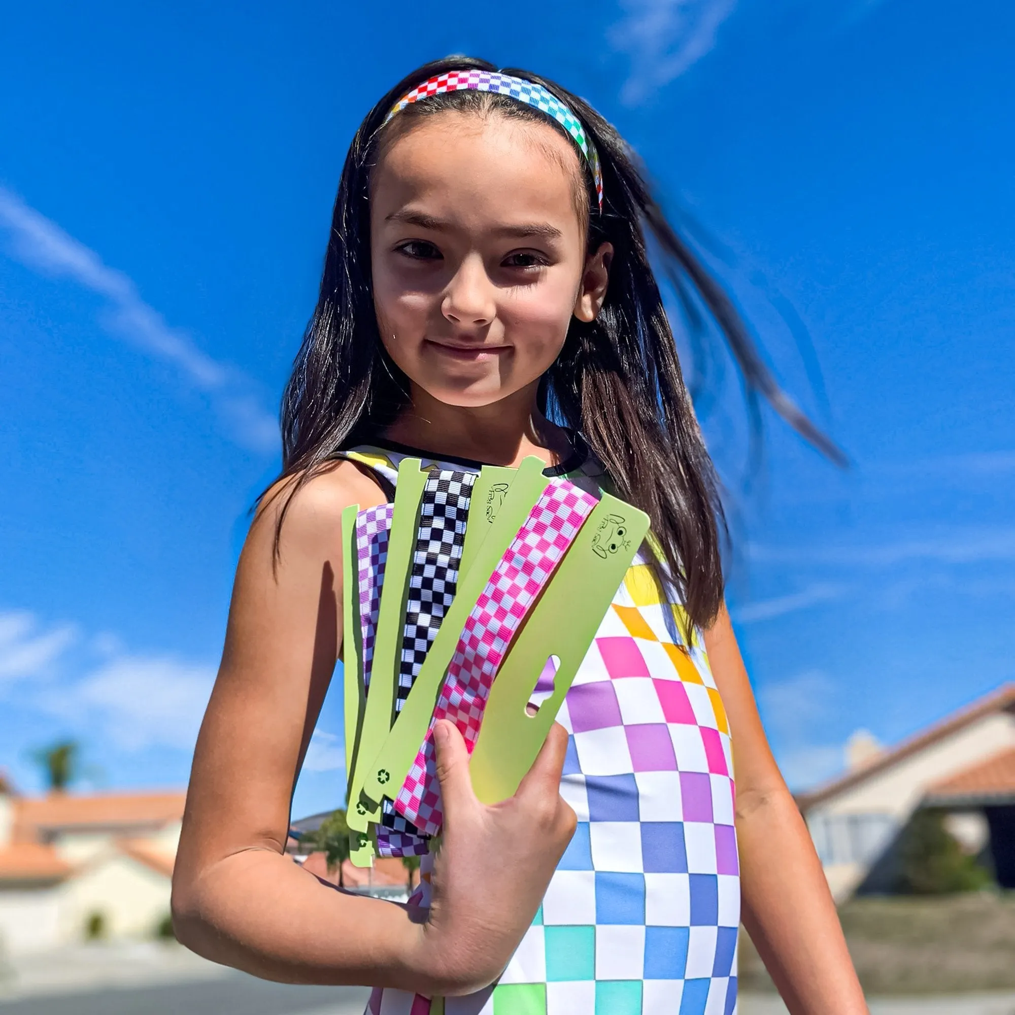 Adjustable No Slip Checkerboard Headband