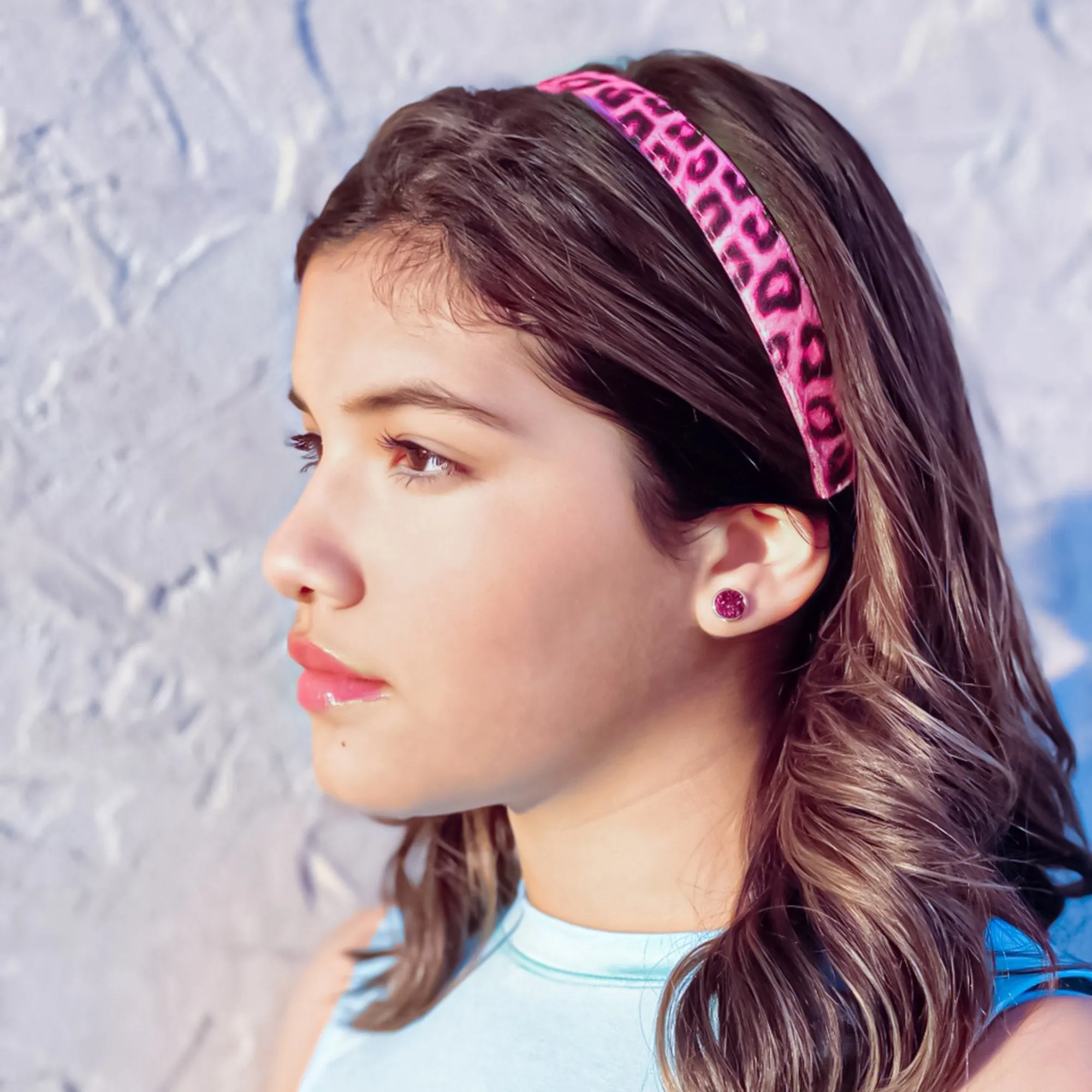 Adjustable No Slip Cheetah Headbands - 4 Pack