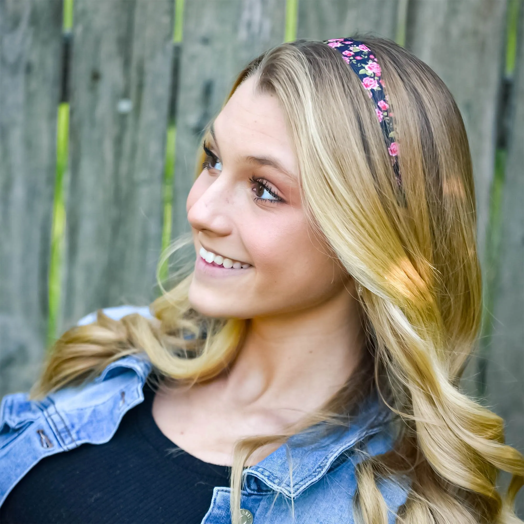 Adjustable No Slip Floral Headband