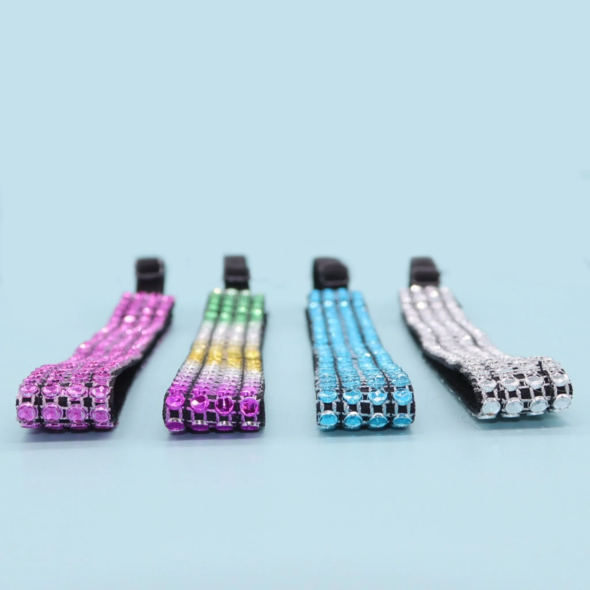 Adjustable No Slip Rhinestone Headbands - 4 Pack