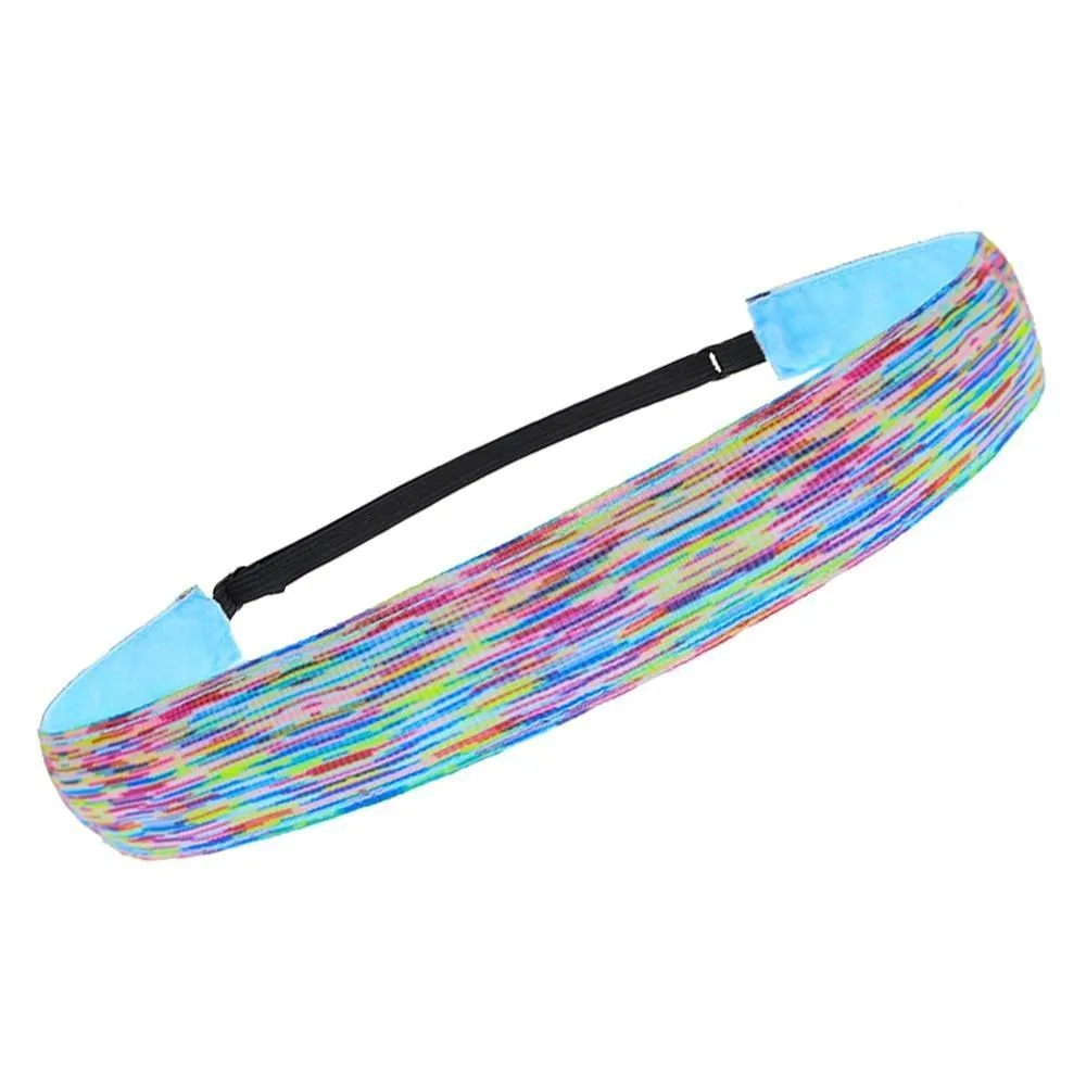 Adjustable No Slip Space Tie Dye Headband