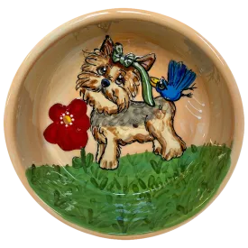 Adorable Yorkie Terrier Bowl by Debby Carman