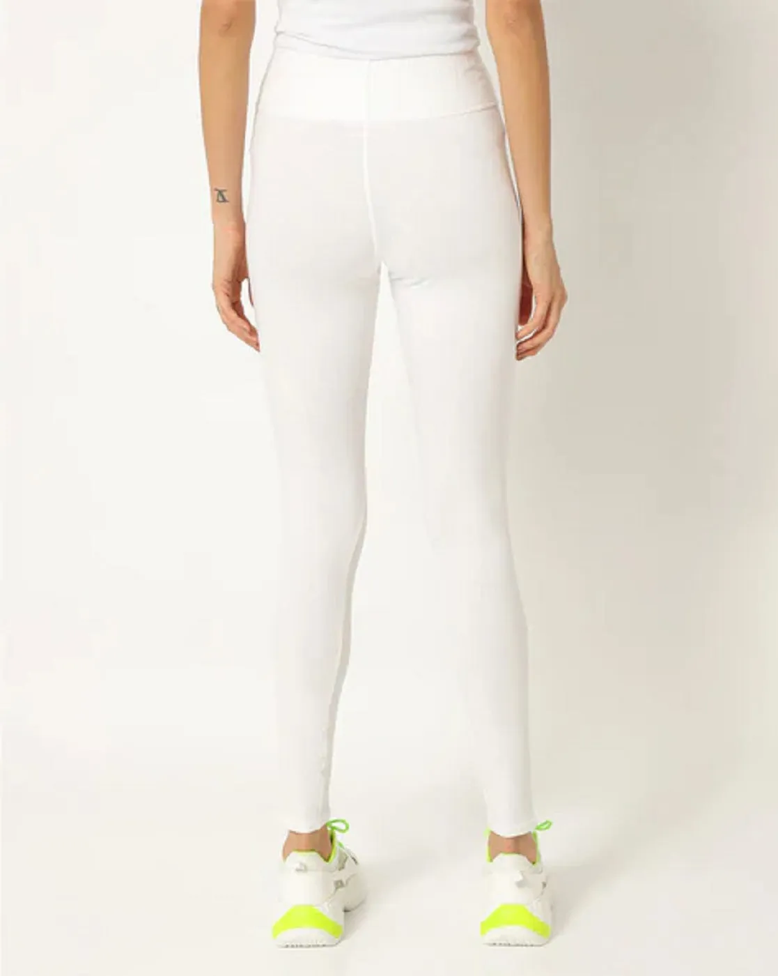 Adorna Active Leggings - Peace White