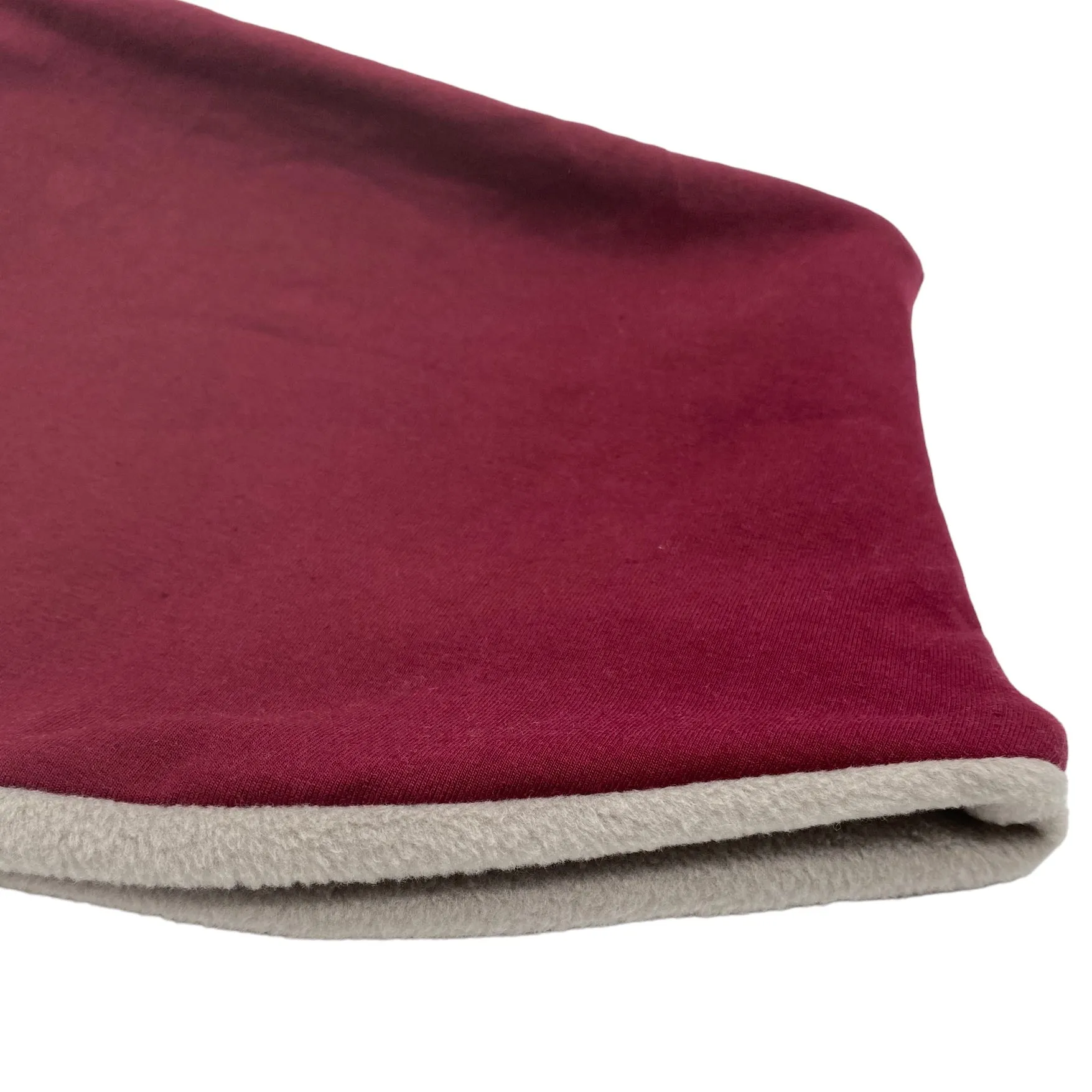 Adult Handmade Neck Warmer Solid Maroon (multiple liner options)