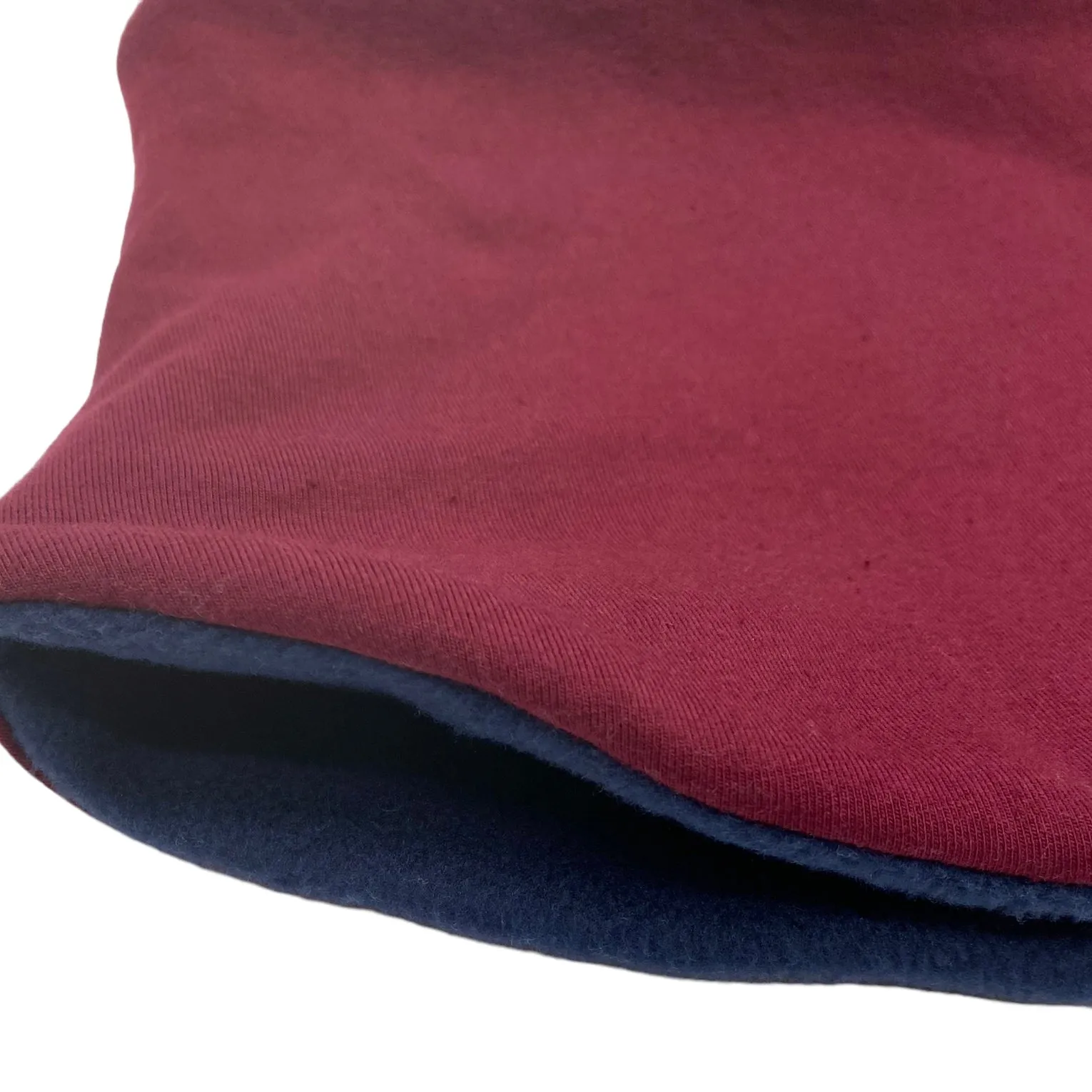 Adult Handmade Neck Warmer Solid Maroon (multiple liner options)