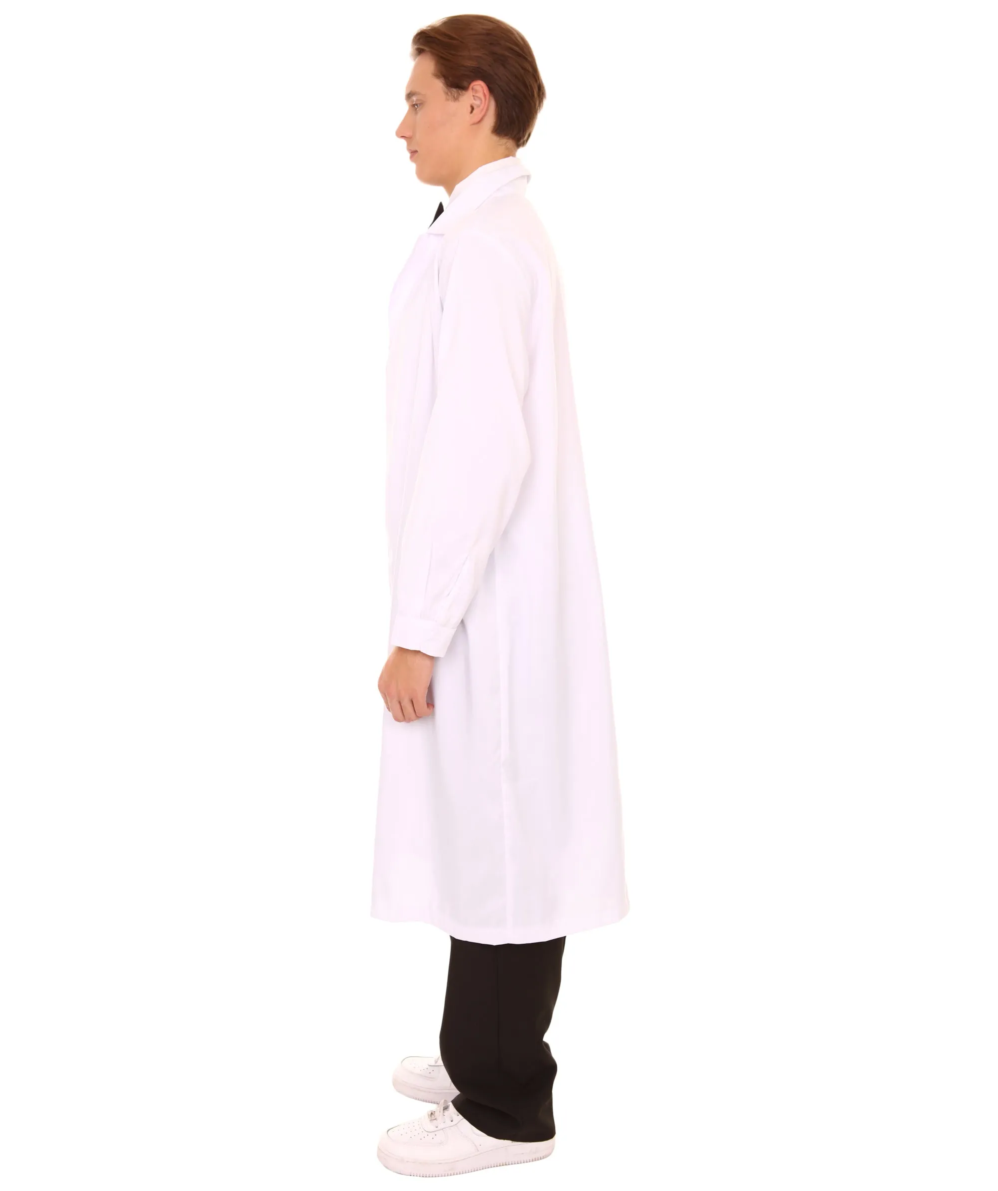 Adult Men's Crazy Scientist Doctor Robe Coat Costume | White Cosplay Costume