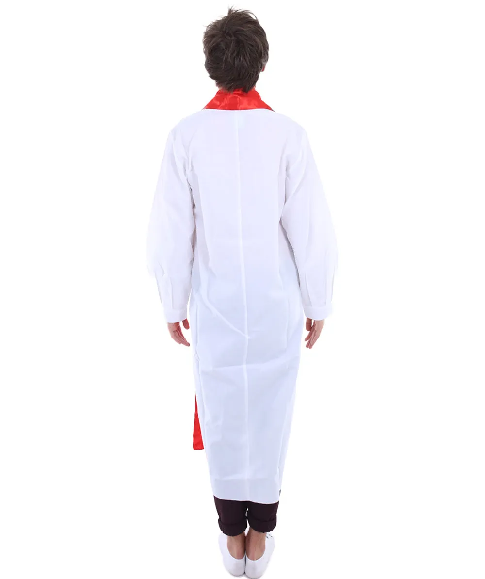 Adult Men's Priest Robe Costume | White & Red Halloween Costume