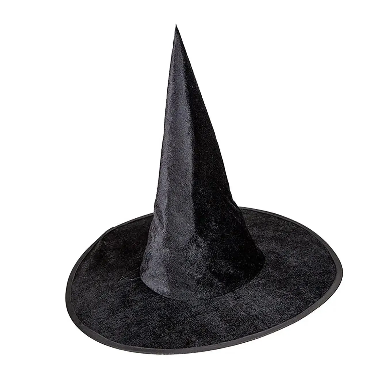 Adults Witch Hat Black Velvet Halloween Party Fancy Dress