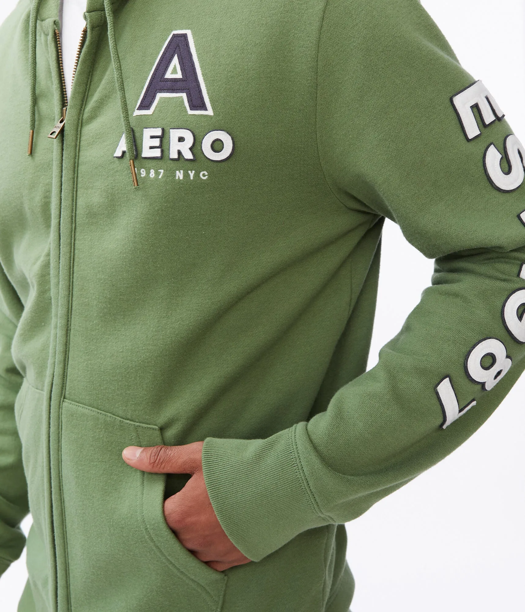 Aeropostale Aero 1987 NYC Full-Zip Hoodie