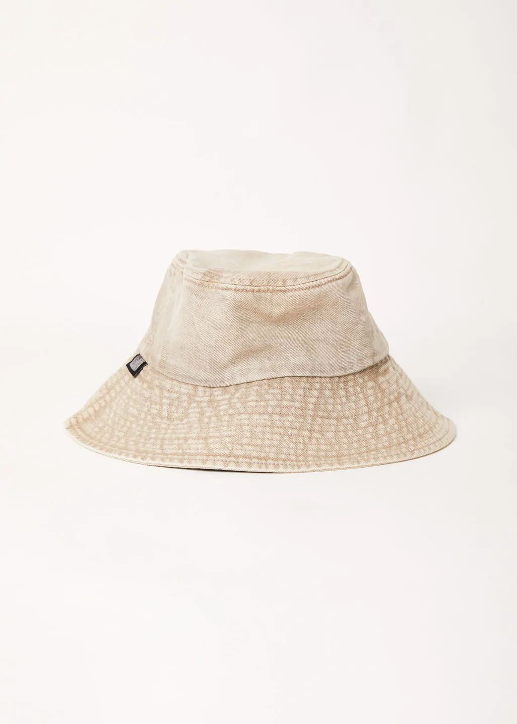 AFENDS Unisex Bella - Denim Wide Brim Bucket Hat - Faded Cement