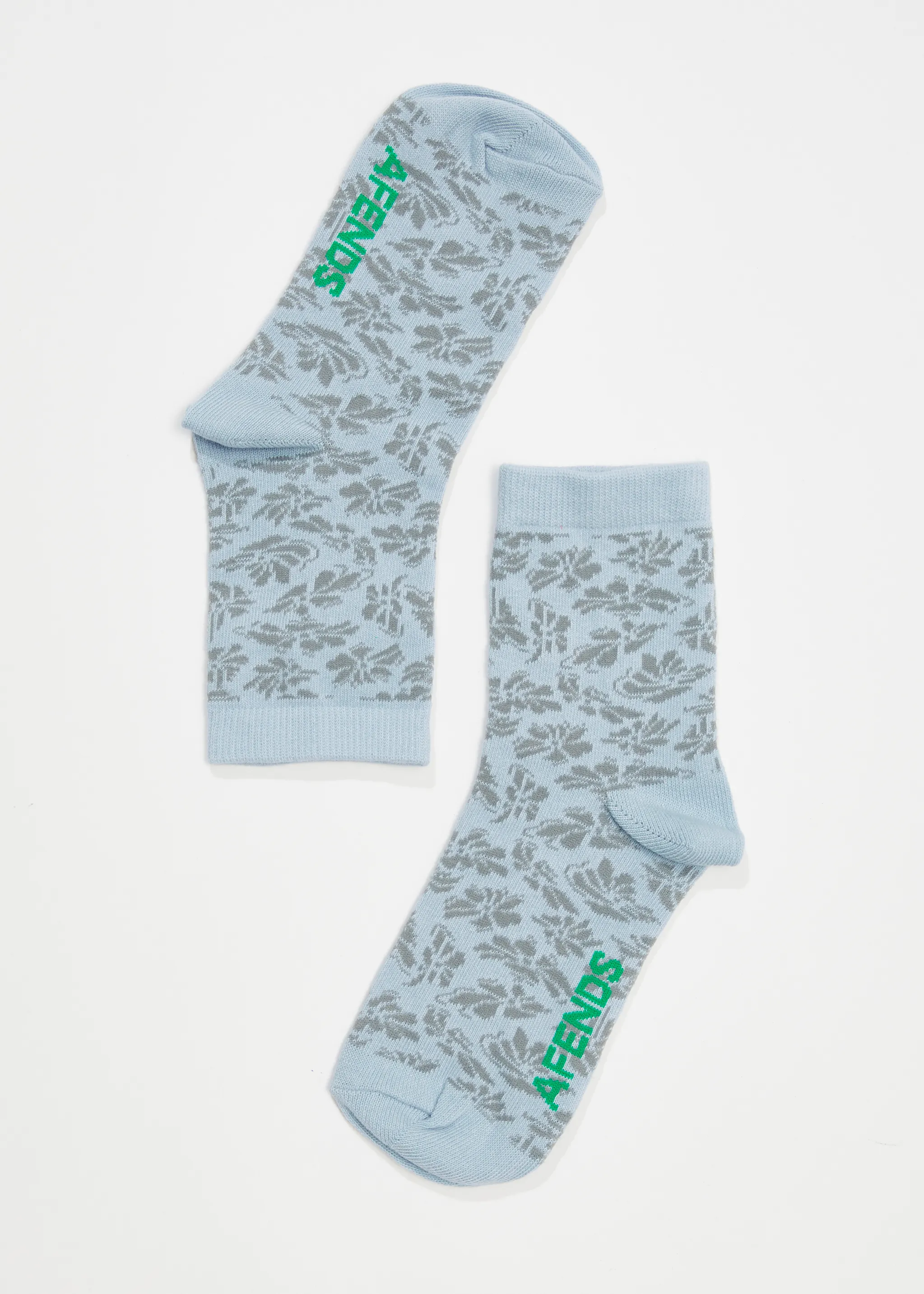 AFENDS Unisex Rhye - Crew Socks - Powder Blue