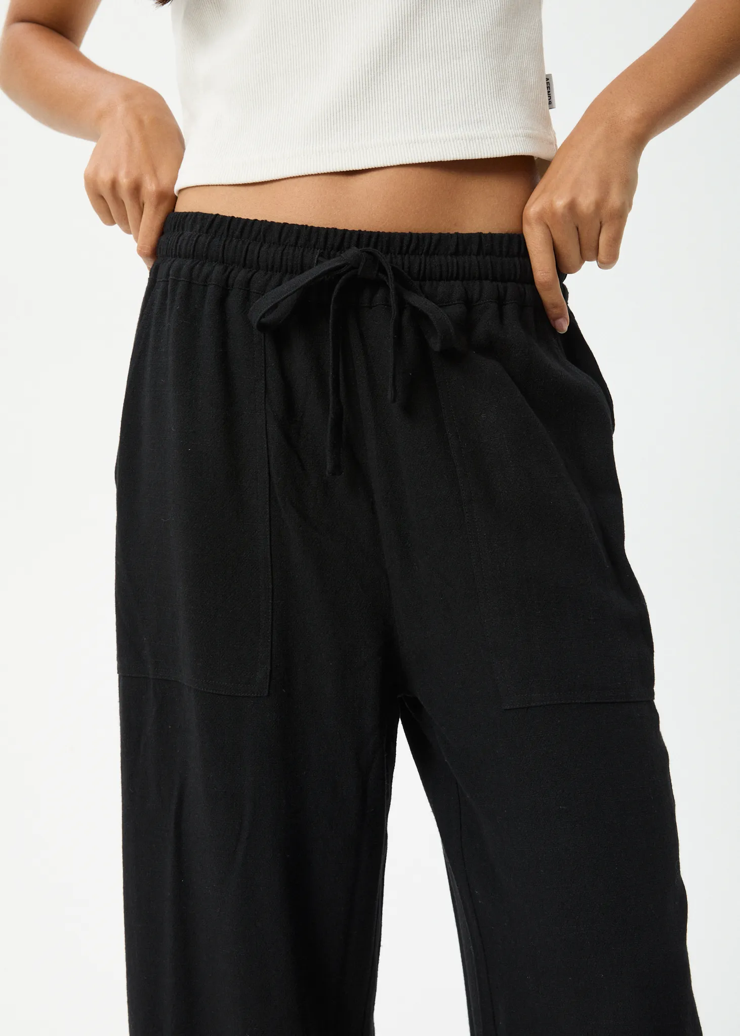 AFENDS Womens Amaya - Wide Leg Pants - Black