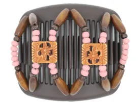 African Butterfly Hair Comb - Dupla Brown 119