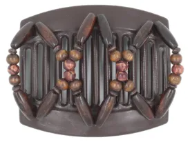 African Butterfly Thick Hair Comb - Beada Brown 215