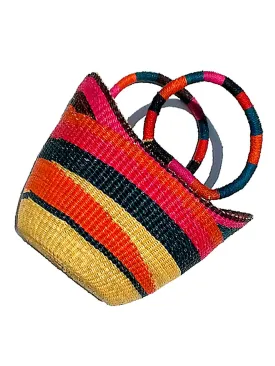 African Market Tote Bag Multistripe