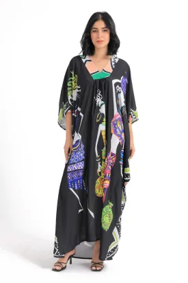 African Print Poncho Dress