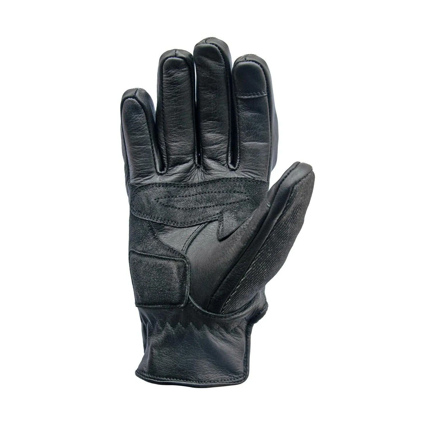 Age of Glory Shifter Black Denim Gloves with Knuckle Armour