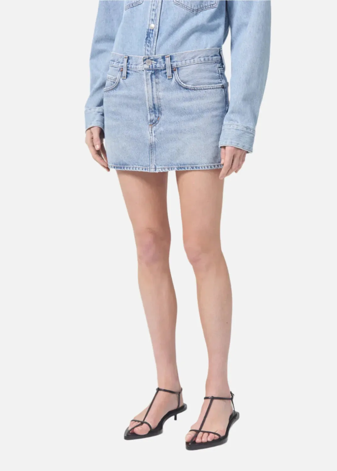 AGOLDE Alek Denim Mini Skirt